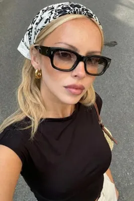 Chunky Frame Marcos Unisex Siyah Füme Yeni Sezon Popüler Güneş Gözlüğü