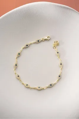 Silvano Jewelry 925 Ayar Gümüş Bereket Şans Nazar Bileklik