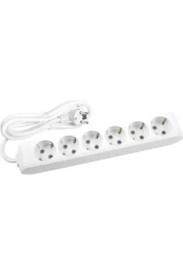 Viko Ml-90113603 Multi-let 6lı Priz Çocuk Korumalı Topraklı 3 Metre Kablolu Grup Priz