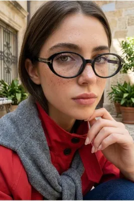 Eyesofia Pearly Cat Eye Siyah Çerçeveli Blue Block Mavi Işık Filtreli Ekran Gözlüğü
