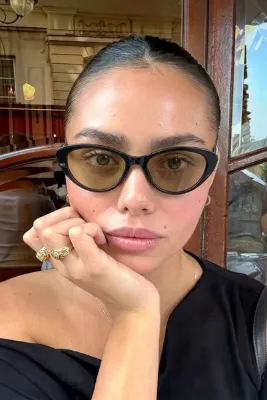 REN EYEWEAR Porfo Pre Kadın Siyah Çerçeve soft camlı Cat eye Güneş Gözlüğü | UV400 Koruma