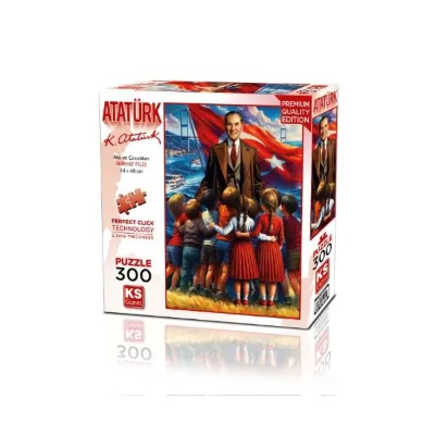 Ks Games Puzzle 300 Parça Ata ve Çocukları