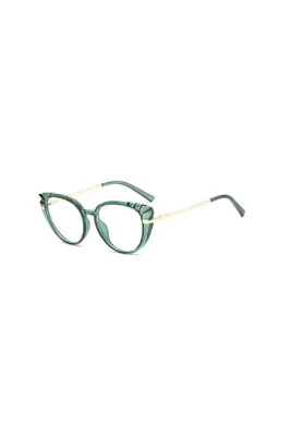 Toz Vintage Zerra Mavi Işık Korumalı Vintage & Retro Gözlük - Yeşil Renk