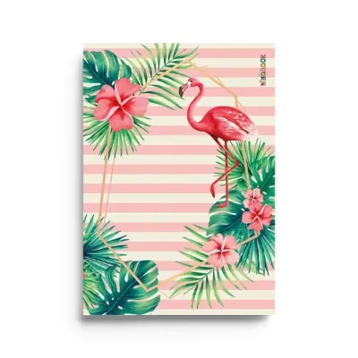 Ninobook Big Flamingos Renkli Butik Defter