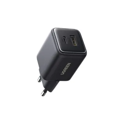 Ugreen 65737 20W GaN Hızlı Şarj Cihazı Type-C QC PD 1xUSB-C 1xUSB-A Siyah