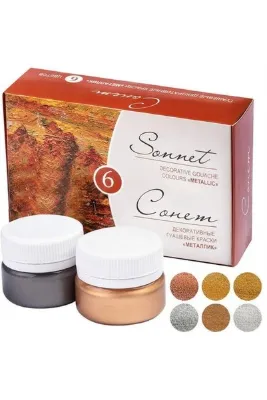 Sonnet Guaj Boya Metalik 20ml 6'lı Set