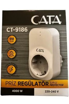 Cata Ct-9186 Akım Ve Çocuk Korumalı Tekli Kablosuz Priz 1 Adet