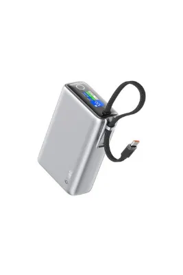 Ttec ReCharger Pro Max TFT 20.000mAh PD 65W USB-C Dahili Kablolu Taşınabilir Hızlı Şarj Aleti / Powe