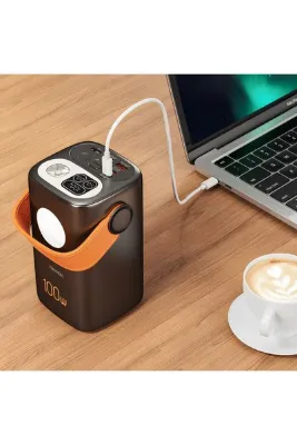 AydınTrends Laptop Şarj Destekli, LED Göstergeli, 60.000 mAh’lık 100W PD Powerbank – Çift Aydınlatma - Ultra Güç