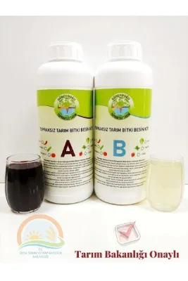 Güneydoğutopraksıztarım Hidroponik Çilek Besini 1 Litre A Ve B Besini Topraksız Tarım Tarım Bakanlıkğı Onaylı