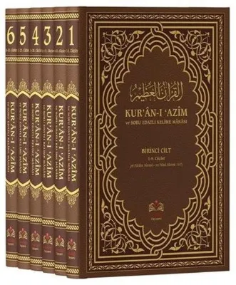 Kur'an-ı Azim ve Tefsirli Meal Soru Edatlı Kelime Manası Seti - 6 Cilt Takım (Arapça - Türkçe)