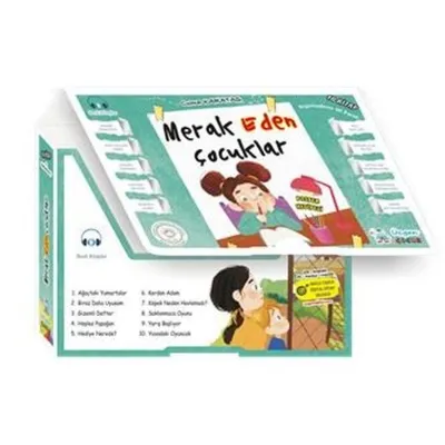 Merak Eden Çocuklar Seti - 10 Kitap Takım - Kutulu 32 Sayfa (10 Kitaplı Okuma Seti + Değerlendirme E