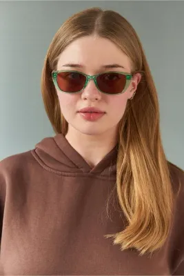 Bilge Karga Charmian Green Leopard Brown Güneş Gözlüğü