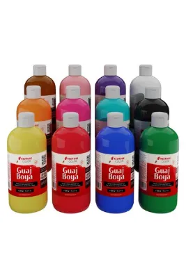 Red Rose Tüm Renkler Guaj Boya 12'li Set 12x500gr Sanatçılar, Öğrenciler, Yeni Başlayanlar İçin