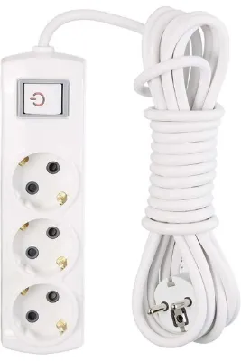 ECO 3 Lü Topraklı Kablolu Grup 3 Metre (ANAHTARLI) 325037
