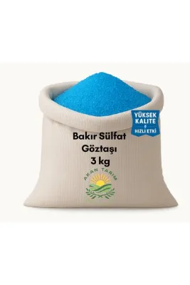 Akan Tarım Göztaşı - Bakır Sülfat - Bitki ve Toprak Mantar Önleyici 3 kg