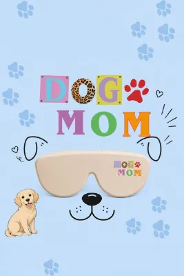 CARRY ME CASE DOG MOM Katlanabilir Bej Silikon Gözlük Kılıfı
