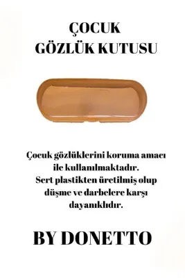 By Donetto TURUNCU Çocuk Gözlük Kutusu / Gözlük Kılıfı / Gözlük Kabı