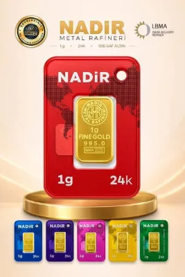 Nadir Gold 1 Gram Külçe Altın 995 Saflık Sertifikalı