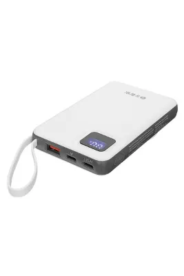 S-LINK M120 10000mAh PD20W + QC3.0 18W 15W Magsafe + Watch Beyaz LCD Taşınabilir Powerbank