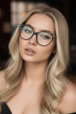 Zzla Frida Siyah Cat Eye Çerçeve Popüler Şeffaf Ekran Gözlüğü