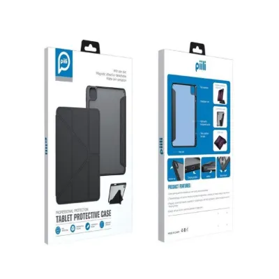 Piili Apple iPad 10.9/11 Multi Bracket Deri Kılıf - Siyah
