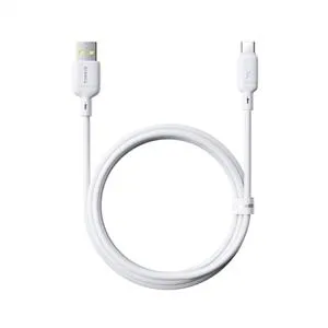 Baseus Silky 3A 15W Usb-A to Usb-C Hızlı Data Şarj Kablosu 2m - Beyaz
