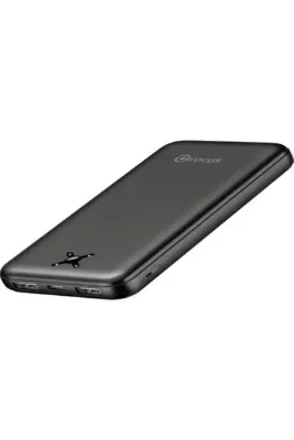 Crocus Portable Two 10.000 Mah 2 USB LED Uyumlu Göstergeli Powerbank Siyah