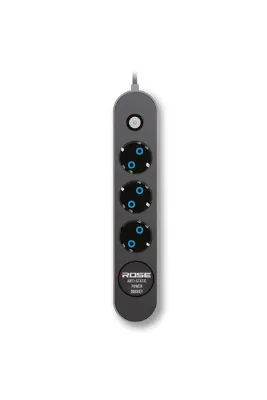 technozi 5m Kablolu GR-3005M Rose Model 3'lü Akım Korumalı Priz 16A 3x1,5mm
