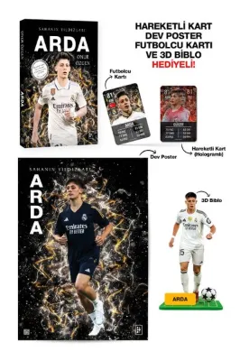 Arda - Sahanın Yıldızları - Hareketli Kart - Dev Poster - Futbolcu Kartı ve 3D Biblo Hediyeli