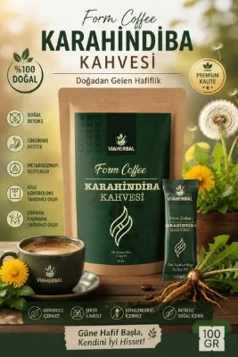 VIAHERBAL Karahindiba Kahvesi Doğal Bitkisel Kahve Kafeinsiz Kahve Alternatifi 100 GR