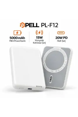 Pell F12 5.000 Mah Magsafe 15 W Magnetic Hızlı Şarj Powerbank