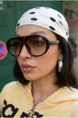 Eyesofia Pyrona Vintage Siyah Kahverengi Unisex Ultra Hafif Uv400 Filtreli Güneş Gözlüğü