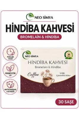 Neo Simya Hindiba Kahvesi | Bitkisel Kahve | Bromelain & Hindiba | 30 Tek Kullanımlık Şaset