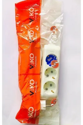 VİKO 5 MT KABLOLU UZATMA MULTİ-LET 3 LÜ ÇOCUK KORUMALI