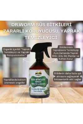 Dr.Worm Süs Bitkileri Yaprak Temizleyici Koruyucu (BİT,MANTAR VB)500ml Spreysiz Yedek Şişe