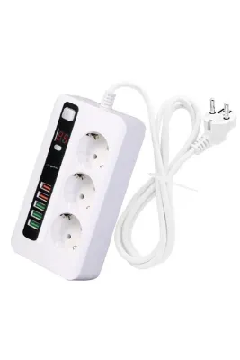 Hobimtek H-03 Üçlü Priz 5 Usb Portlu Akıllı 2500w On/off Düğmeli 2 Metre Uzatma Kablolu Priz