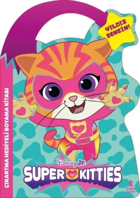 Disney Jr. Super Kitties - Yıldız Sensin! Çıkartma Hediyeli Boyama Kitabı