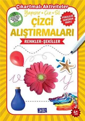 Çizgi Alıştırmaları : Renkler - Şekiller 4 Yaş