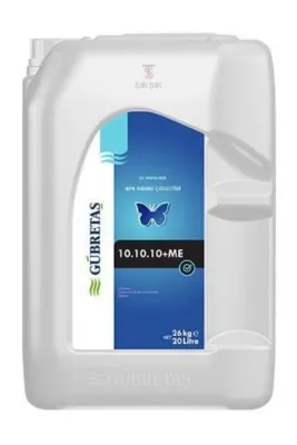 GÜBRETAŞ 10.10.10+ME 20LT SIVI Dengeli NPK AZOT FOSFOR POTASYUM BİTKİ BESİNİ ÇÖZELTİSİ