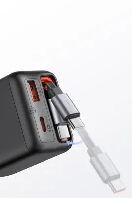 Mcdodo CH-1280 FreeGo 35W GaN Geri Sarılabilir Type-C Kablolu Şarj Cihazı | Siyah