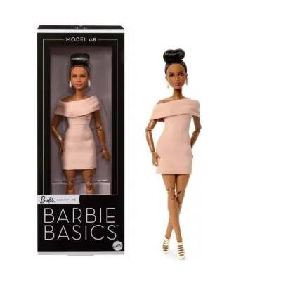 Barbie Basics 08-Siyahi Topuz Saçlı JJX27