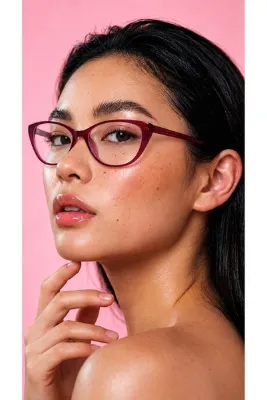 LOOKUP NEW Olive Kedi Göz Cat Eye Kemik Şeffaf Kadın Erkek Unisex Mavi Işık Korumalı Ekran Gözlüğü Gözlük