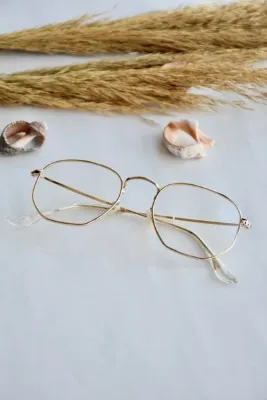 LOOKUP Unisex Mavi Işık Koruyucu Gözlük Blue Block Ekran Gözlüğü Ce Belgeli Yeni Sezon Gold Çerçeve