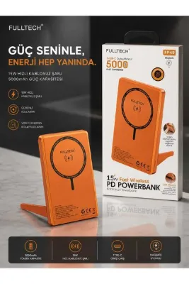 Fulltech FP49 MagSafe 5000 mAh 15W Hızlı Şarjlı Powerbank