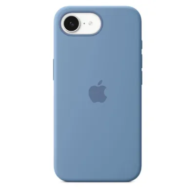 iPhone 16e için Silikon Kılıf – Buz Mavisi