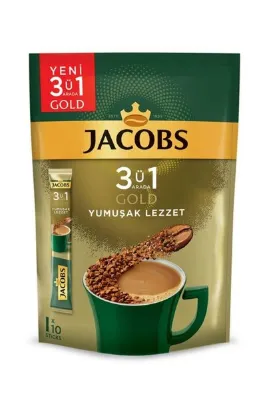 Jacobs 3 Ü 1 Arada Gold Yumşak Lezzet 10 Adet