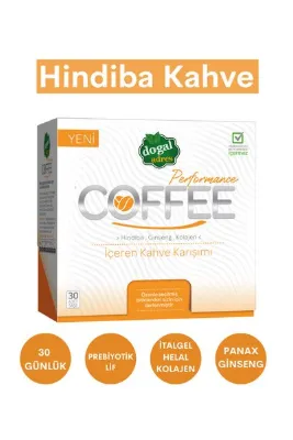 Doğal Adres Coffee - Diyete Destek Hindiba - Kolajen ve Ginseng ilaveli 30 adet 3 gr şase