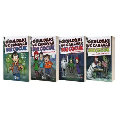 Okuldaki Üç Canavar Bir Çocuk Serisi Seti - 4 Kitap Takım