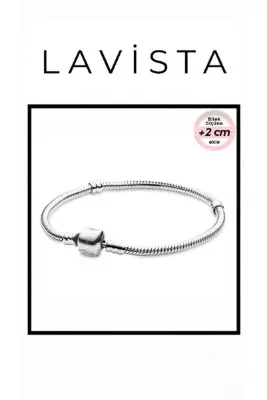 Lavista Silver Klasik Düz Gümüş Bileklik